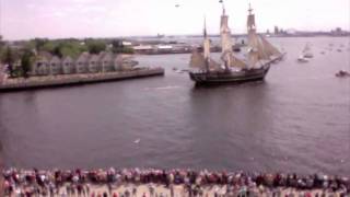 preview picture of video 'Duluth Tall Ships 2010 - The HMS Bounty - Canal Park Aerial Lift Bridge @ aimClear Office'