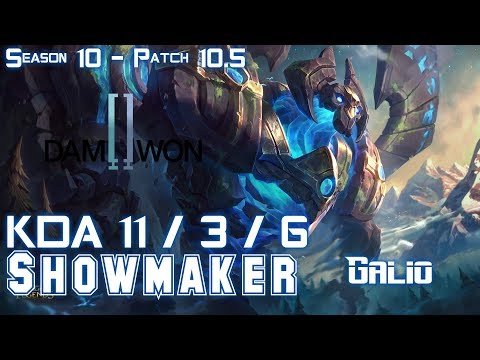 DWG Showmaker GALIO vs RUMBLE Mid - Patch 10.5 KR Ranked