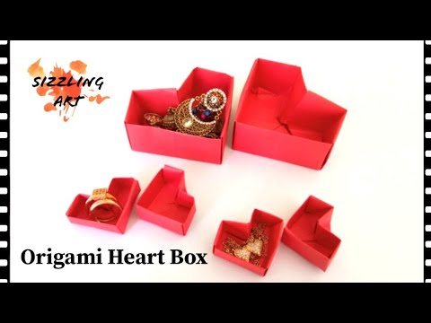 Origami Heart box | Origami Heart Box with Lid | Origami Paper Craft Ideas