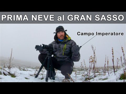 Non potevo mancare la prima neve di stagione al GRAN SASSO - tramonto colorato sul Monte Bolza
