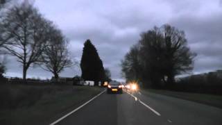 preview picture of video 'Night Drive On The B4084 Between Worcester & Pershore, Worcestershire, England 9th March 2012'