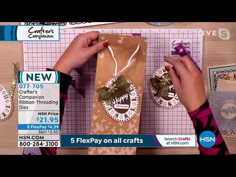 Crafter's Companion RibbonThreading Dies  Oval and Circle