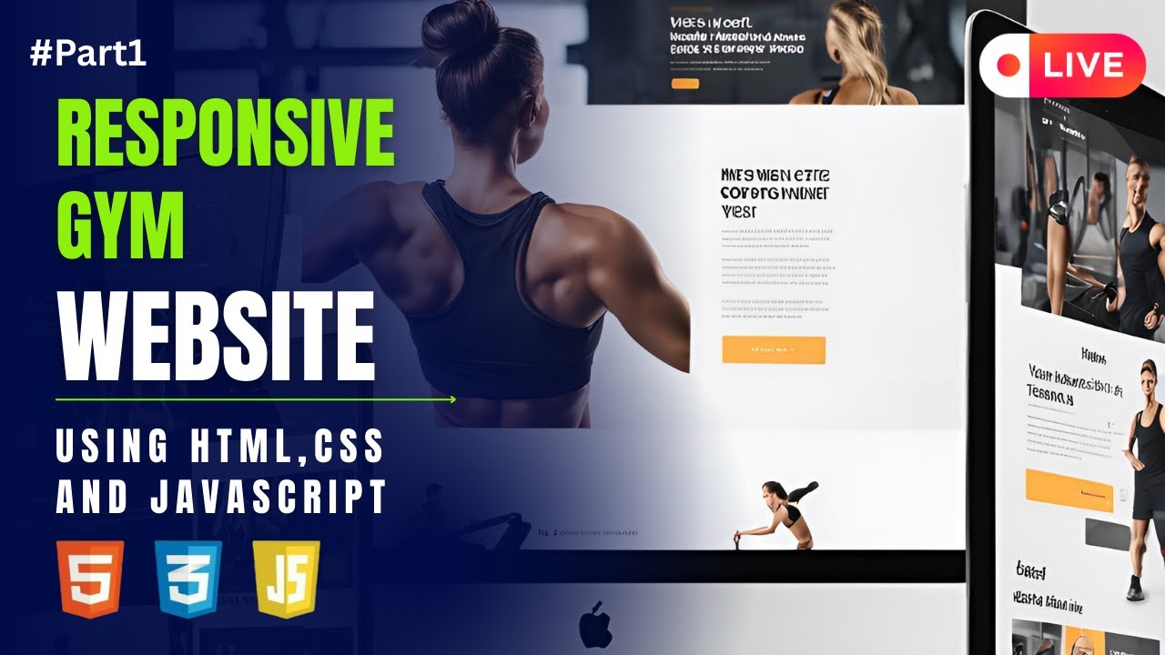 LIVE: Real-Time Website Building – Fitness/Gym Website in HTML CSS JS || Part 1