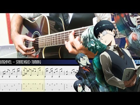 Tokyo Ghoul - Unravel (OP) Fingerstyle Acoustic Guitar Cover + Tab & Tutorial/Lesson