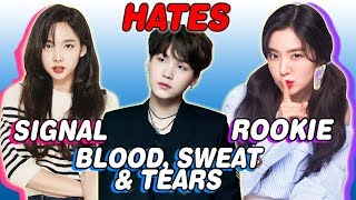 K-POP IDOLS WHO HATE THEIR SONGS (BTS, TWICE, RED VELVET, B.A.P &amp; MORE)