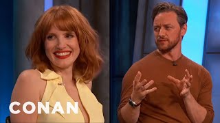 Download the video "James McAvoy & Jessica Chastain Want To Make More Movies Together | CONAN on TBS"