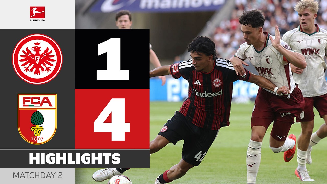 Second Win for Augsburg | EINTRACHT FRANKFURT - FC AUGSBURG | Highlights | Matchday 2 – Bundesliga