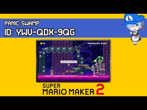 高速弾丸 地を這うリング/Panic Swamp - Super Mario Maker 2 AMAZING Level Showcase