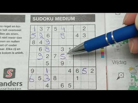 Sudoku attack! Yeah, 3 Sudokus on this day. (#481) Medium Sudoku puzzle. 03-18-2020 part 2 of 3