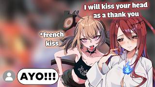 Liz got frenchkissed by Gigi after her forehead kiss thank you...