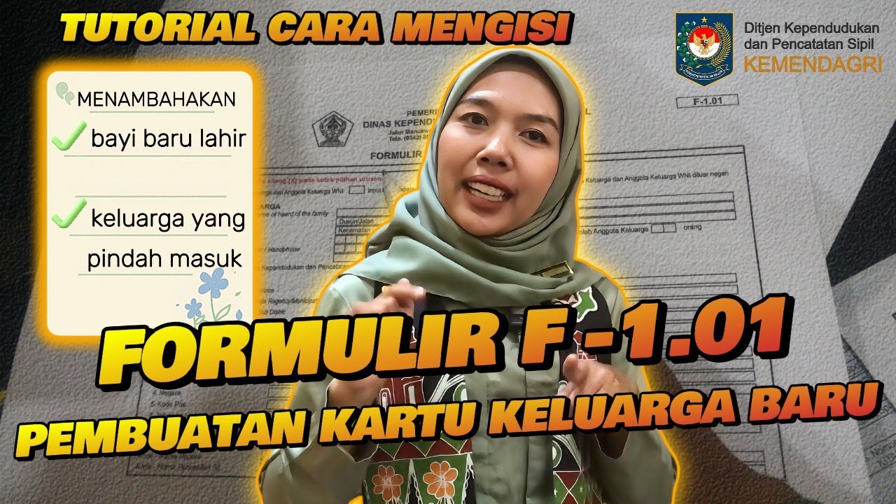 cara mengisi formulir f-1.01 PEMBUATAN KARTU KELUARGA BARU. #kartukeluarga