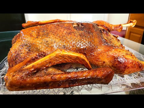 Oven Roasted Stuffed Goose with gravy