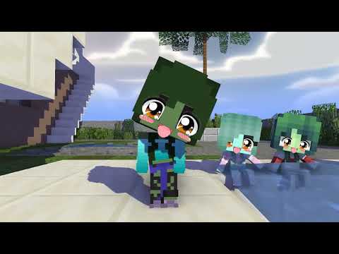 MONSTER SCHOOL :PRETTY ZOMBIE GIRLS SISTERS CHICKEN WING - MINECRAFT ANIMATION