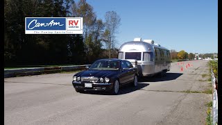 preview picture of video 'JAGUAR towing Airstream  300C Towing Airstream Freestar'