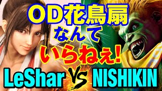 スト6　LeShar（舞）vs ニシキン（ブランカ） OD花鳥扇なんていらねぇ！　LeShar(MAI) vs NISHIKIN(BLANKA) SF6