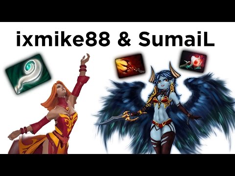 ixmike88 Lina & SumaiL Queen of Pain Ranked Gameplay - Pros Play Together vol #29