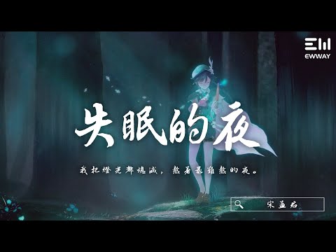 宋孟君 - 失眠的夜「我把燈光都熄滅，熬著最難熬的夜。」♫動態歌詞lyrics/pīn yīn gē cí ♫
