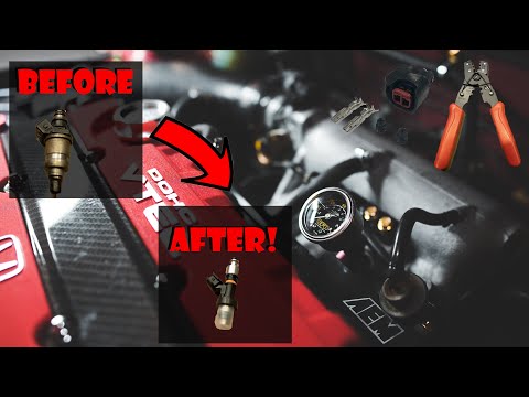Installing Big Injectors For More Power!! Bosch EV 14 Injectors | Eg Civic B16