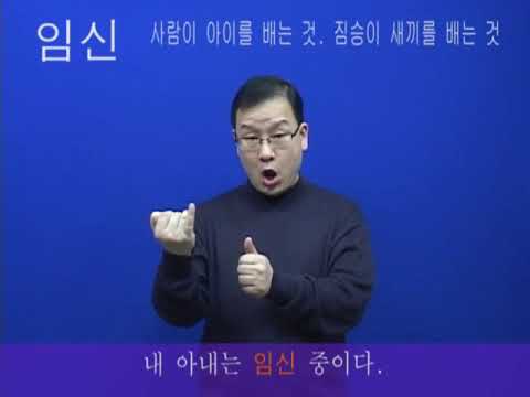 「임신」의 한국수어 표현