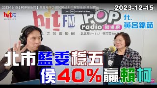 [討論] 黃呂錦茹:北市5席領先10-15%,3席誤差範圍