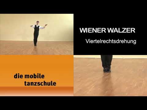 Wiener Walzer: Viertelrechtsdrehung (beginners level)