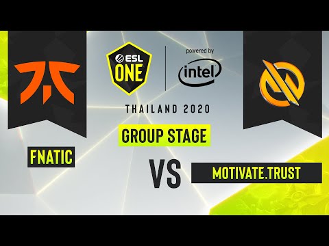 Dota2 - Fnatic vs. Motivate.Trust Gaming - Game 1 - ESL One Thailand 2020 - Group A - AS