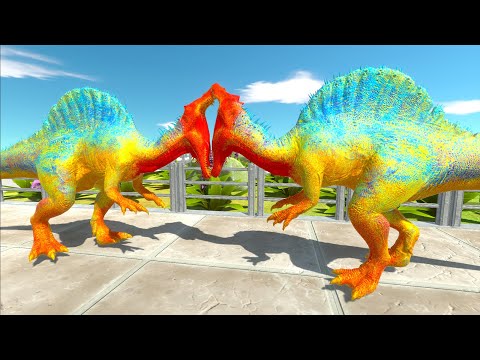 2x FROSTBITE SPINOSAURUS OASIS DEATH RUN - Animal Revolt Battle Simulator