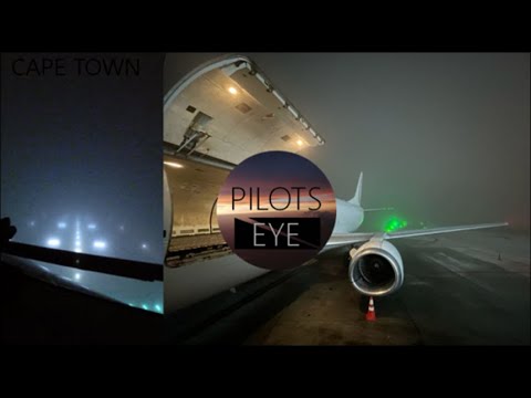 Foggy approach and landing in Cape Town