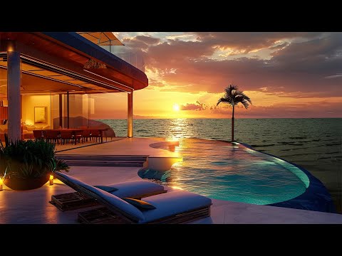 Smooth Jazz Nights by the Coast 🎵 Relax and Unwind with Jazz Piano and Soothing Ocean Waves Sounds