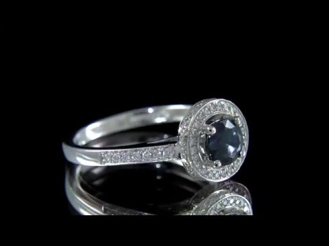 GR012- 1.50ct diamond and sapphire ring
