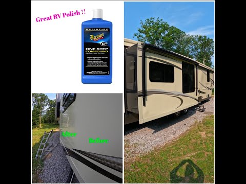 RV/Camper Meguiars RV Boat wax and polishing fiberglass #dualaction #rv #meguiars