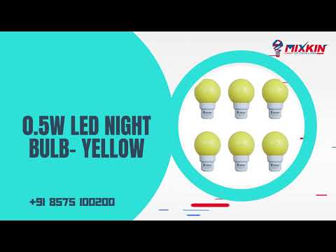 Led night bulb 0.5 watt yellow