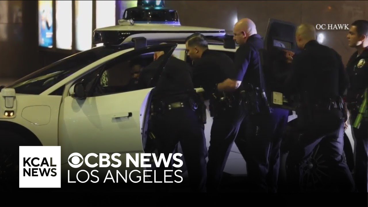 Suspect arrested after trying to allegedly carjack driverless taxi in downtown LA
