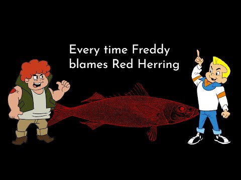 Every Time Freddy Blames Red Herring in A Pup Named Scooby-Doo