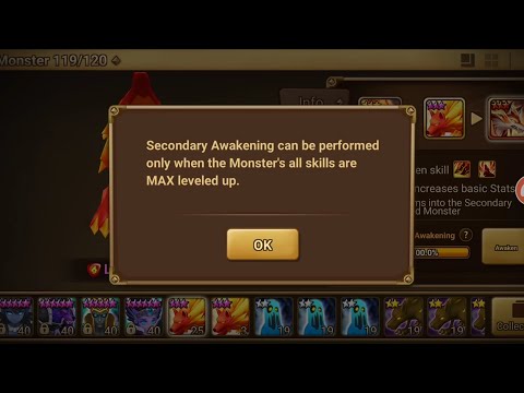 (Read Description) How to skill up my secondary awakening monster , Summoners War DPWU