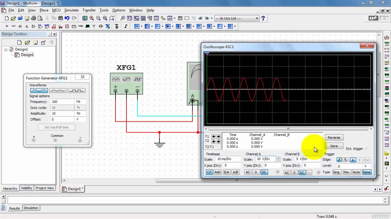 NI Multisim: Function generator