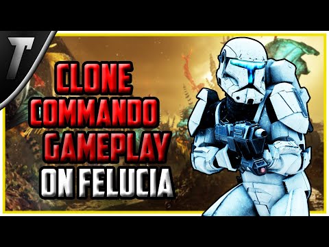 Clone Commando Gameplay/Killstreak on Felucia - Battlefront 2