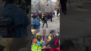 AGORA! 🚨 Clima tenso nos arredores do Estádio Santiago Bernabéu.