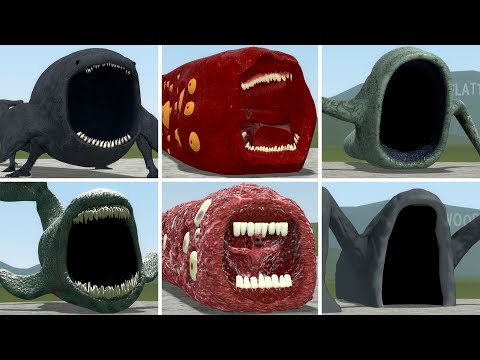 OLD AND NEW UPDATE: THE BLOOP, TRAIN EATER, SEA EATER VS ALL TREVOR HENDERSON BATTLE In GMOD!