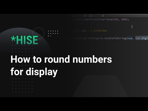 HISE: How to round decimal numbers for display