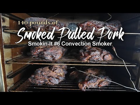Testing a new smoker with 140 pounds of pork shoulder