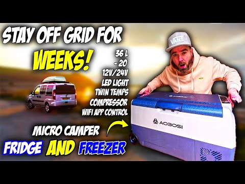 AOBOSI 36L Stay Off Grid For WEEKS! 12v Car Fridge Freezer | Full Review