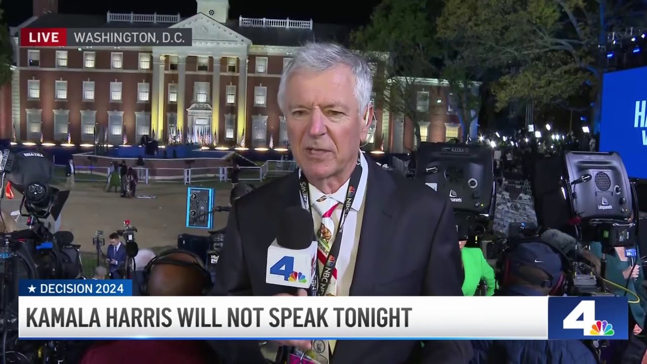 No speech from Kamala Harris as Donald Trump leads battleground states