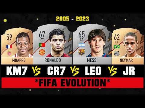 Ronaldo VS Messi VS Neymar VS Mbappe FIFA EVOLUTION! 😢💔 FIFA 06 - FIFA 22