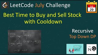 YouTube video 'best time to buy and sell stock with cooldown leetcode | leetcode 309 | recursive top-down dp'