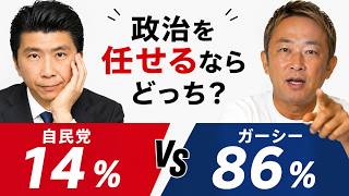 【百田尚樹ch】来月のゲストはガーシー！！政治アンケート「政治を任せるならどっち？」自民党14％、ガーシー86％