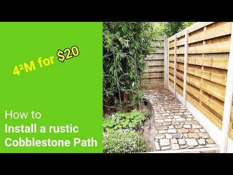 How to install a garden cobblestone pathway.
