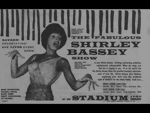 Dame Shirley Bassey Archive 2021; The Australian Tours, 1961. HD 1080p