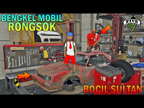 Elementary School Boy Builds a Junk Car Repair Shop - GTA 5 SULTAN BOCIL