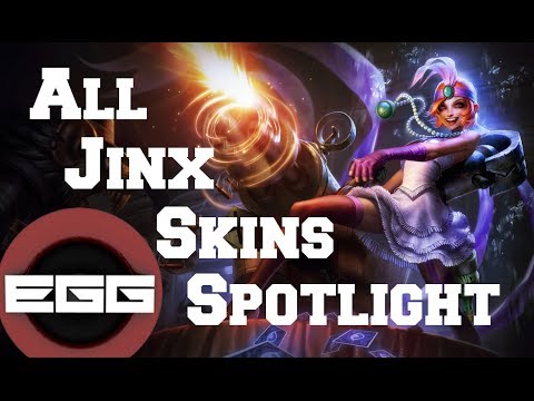 All Jinx Skins Spotlight - League of Legends Skin Review [HD]